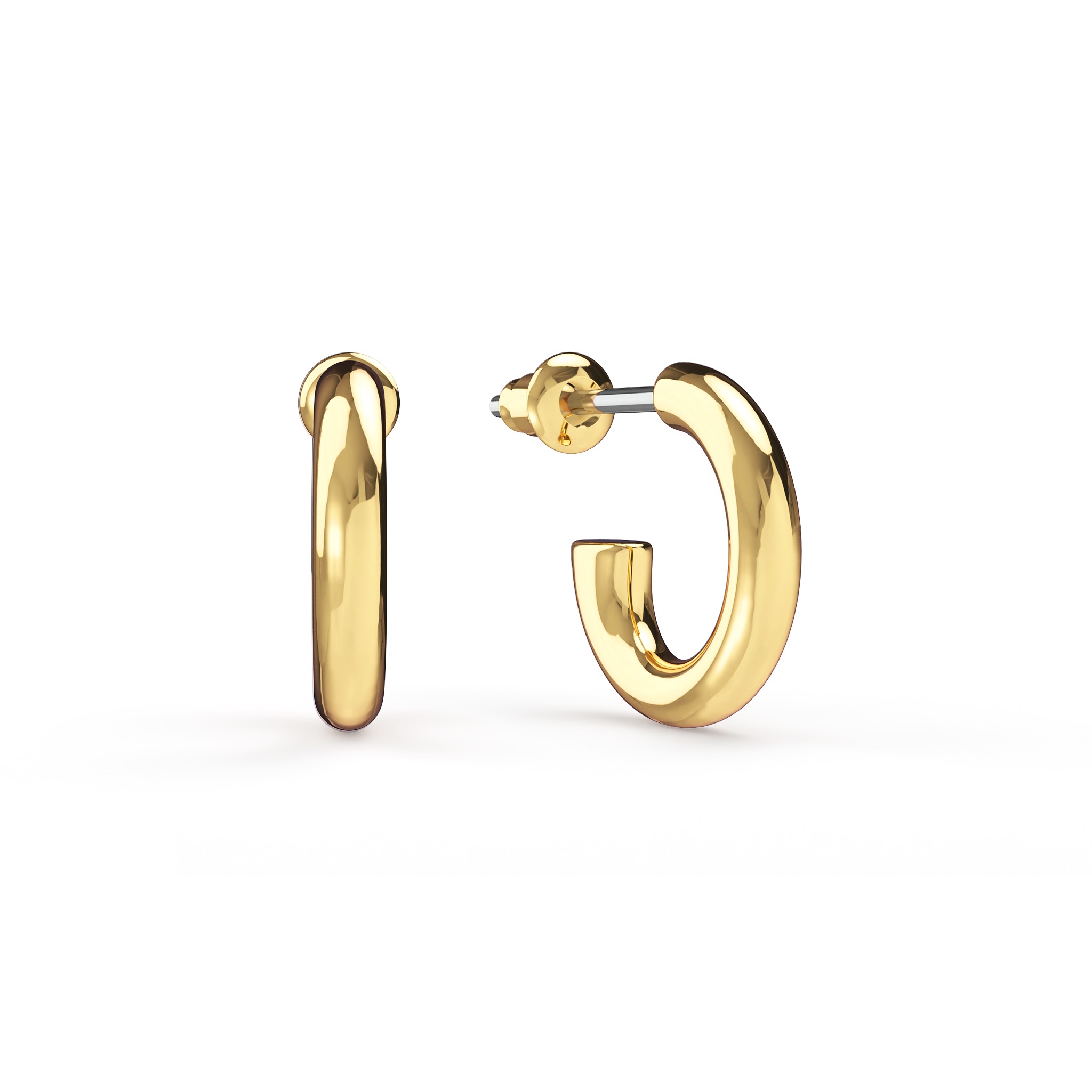 Basics Mix Hoop Carrier Earrings Gold Plated