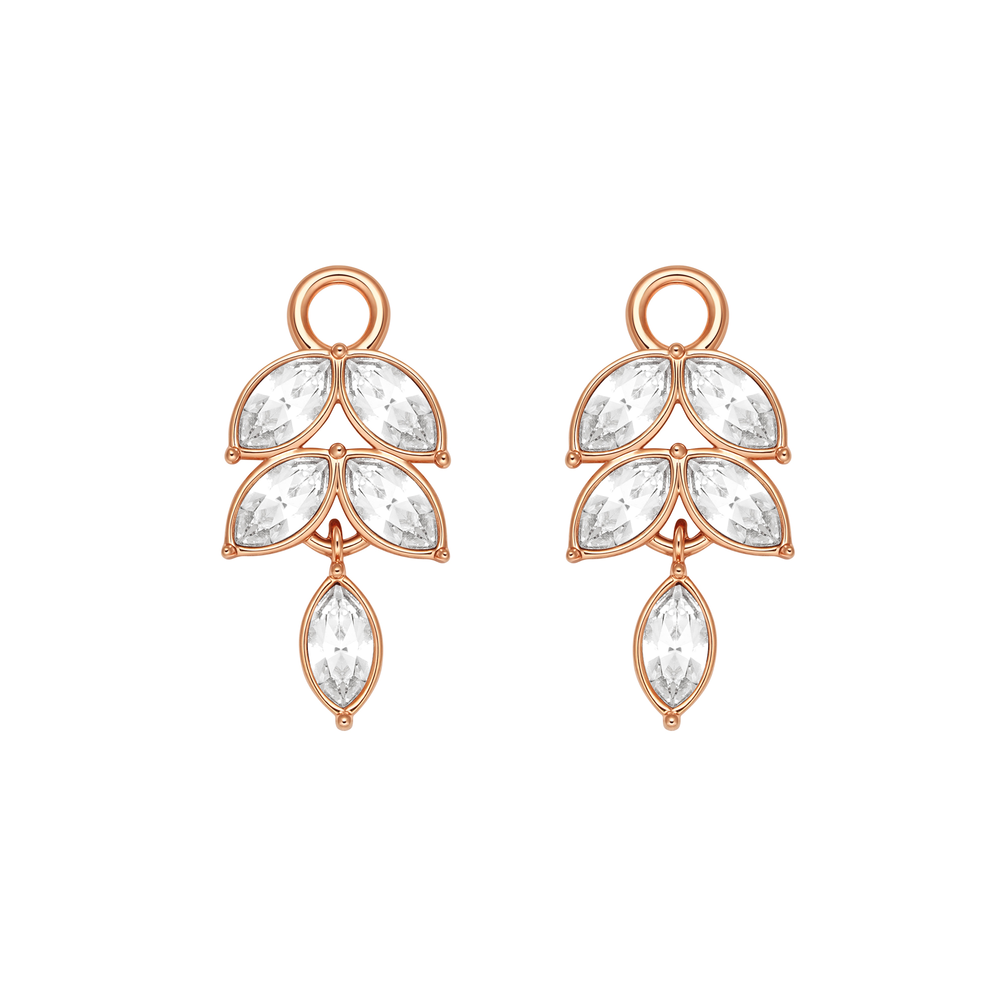 Nora Drop Mix Charms Rose Gold Plated