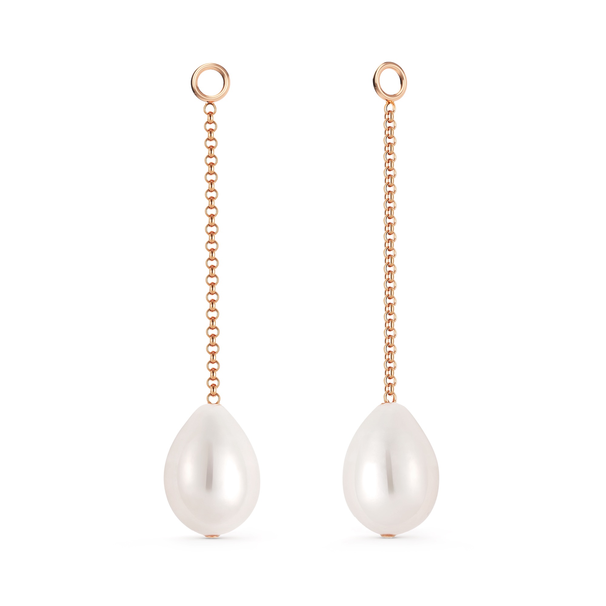 Single Drop Pear Freshwater Pearl Mix Charm Rose Gold plated