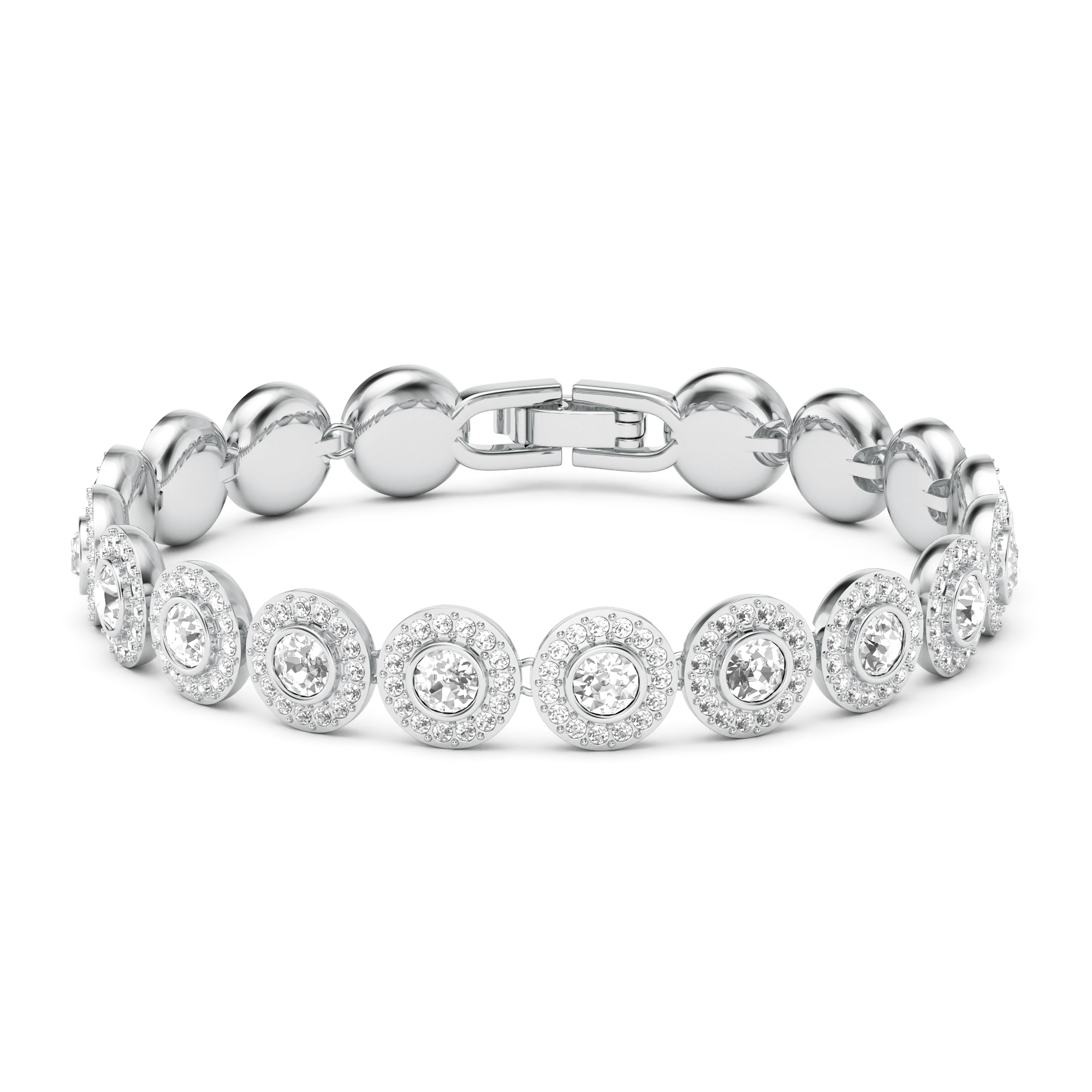 Angelic Tennis Bracelet Clear Crystal Rhodium Plated