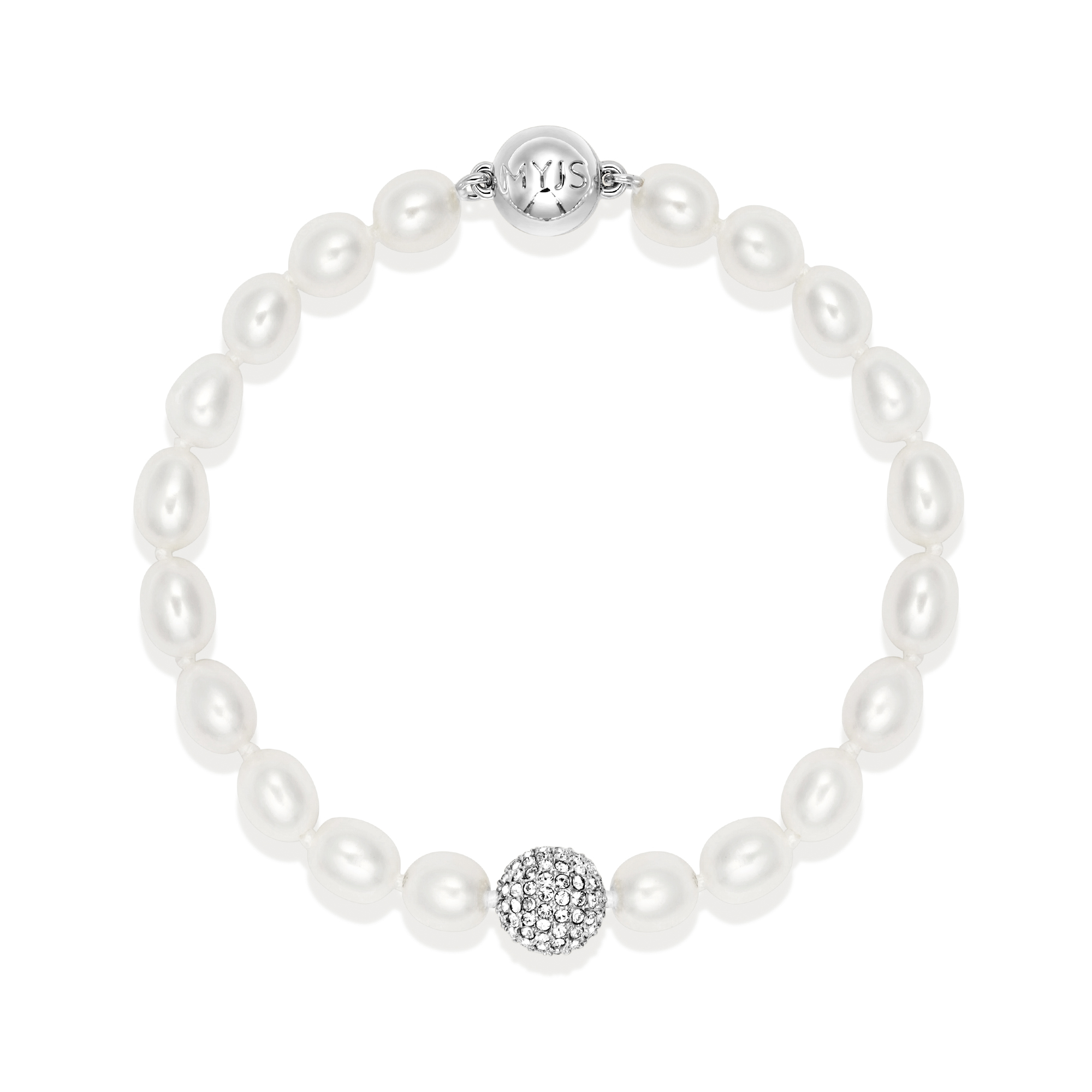 Serenity Freshwater Pearl Bracelet Freshwater Pearl Rhodium Plated