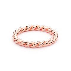 Twist Stackable Ring Rose Gold Plated