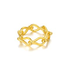 Infinity Bond Statement Ring Gold Plated