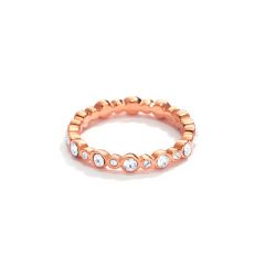 Bubbles Eternity Ring with Swarovski Crystals Rose Gold Plated