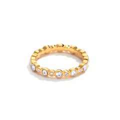 Bubbles Eternity Ring with Swarovski Crystals Gold Plated