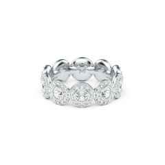Angelic Band Ring Clear Crystals Rhodium Plated