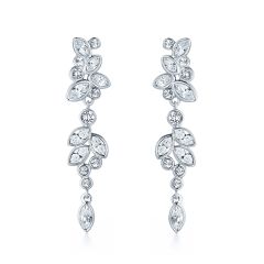 Enchanted Drop Earrings with Swarovski® Crystals Rhodium Plated