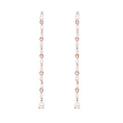 Louison Drop Earrings with CZ Rose Gold Plated
