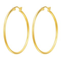 Minimal Mix Carrier Hoop Earrings 39mm Gold Plated