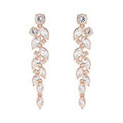 Paloma Drop Earrings with Swarovski Crystals Rose Gold Plated