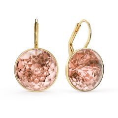 Bella Earrings with 10 Carat Vintage Rose Crystals Gold Plated