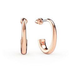Ellipse Mix Hoop Carrier Earrings Rose Gold Plated