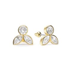 Ida Drop Mix Carrier Earrings Gold Plated