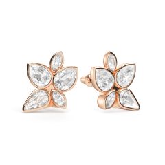 Edna Drop Mix Carrier Earrings Rose Gold Plated