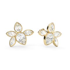 Selia Mix Statement Carrier Earrings Gold Plated