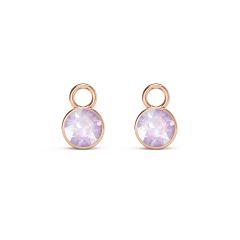 Bella 1 Carat Mix Charms with Lavender Moonstone Crystals Rose Gold Plated