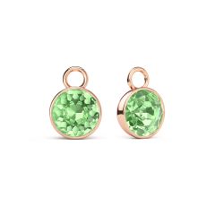 Bella 2 Carat Mix Charms with Peridot Crystals Rose Gold Plated