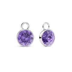 Bella 2 Carat Mix Charms with Tanzanite Crystals Rhodium Plated