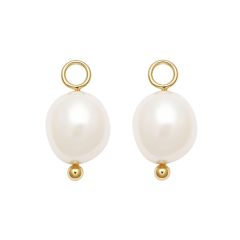 Organic Freshwater Pearl Drop Mix Charm Gold Plated