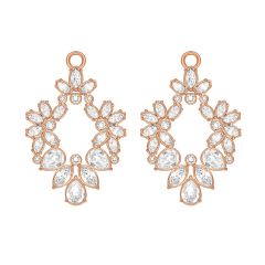 Charlotte Floral Drop Mix Charms Rose Gold Plated
