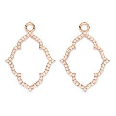 Open Victoria Mix Charms with Swarovski Crystals Rose Gold Plated