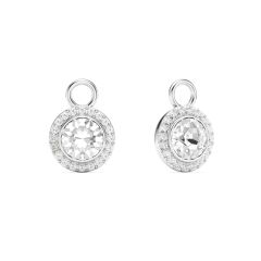 Angelic Circle Mix Charms Clear Crystals Rhodium Plated
