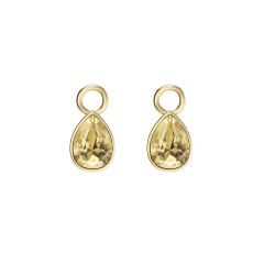 Petite Teardrop Mix Charms with Golden Shadow Crystals Gold Plated