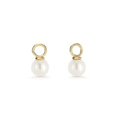 Petite Round Freshwater Pearl Mix Charm Gold Plated