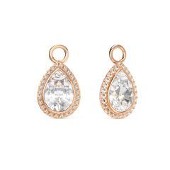 Angelic Teardrop Drop Mix Charms Rose Gold Plated