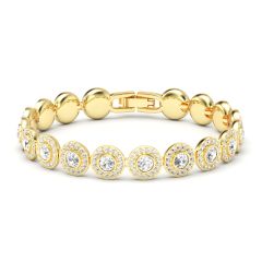 Angelic Tennis Bracelet Clear Crystal Gold Plated