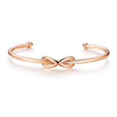 Infinity Cuff Bangle Rose Gold Plated