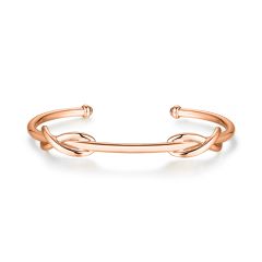 Double Infinity Cuff Bangle Rose Gold Plated