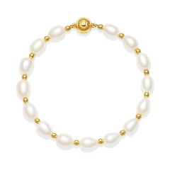 Cadence Freshwater Pearl Bracelet Gold Plated