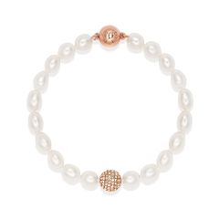 Serenity Freshwater Pearl Bracelet Freshwater Pearl Rose Gold Plated