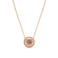 Bella 4 Carat Necklace Vintage Rose Crystal Rose Gold Plated