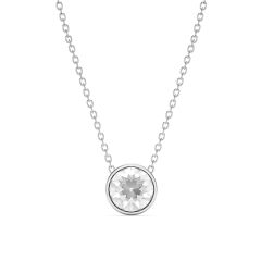 Bella 4 Carat Necklace Clear Crystal Rhodium Plated