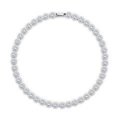 Angelic Tennis Necklace Clear Crystals Rhodium Plated