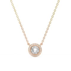 Angelic Pendant Clear Crystals Rose Gold Plated