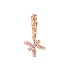 Affinity Charm Pisces Zodiac Sign with clear Crystals Rose Gold Plated