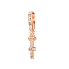 Affinity Charm Sagittarius Zodiac Sign with clear Crystals Rose Gold Plated