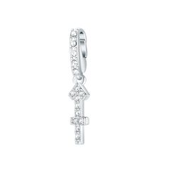 Affinity Charm Sagittarius Zodiac Sign with clear Crystals Rhodium Plated