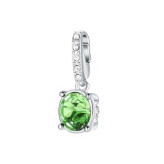 Affinity Leo Birthstone Charm made with Peridot Crystals Rhodium Plated